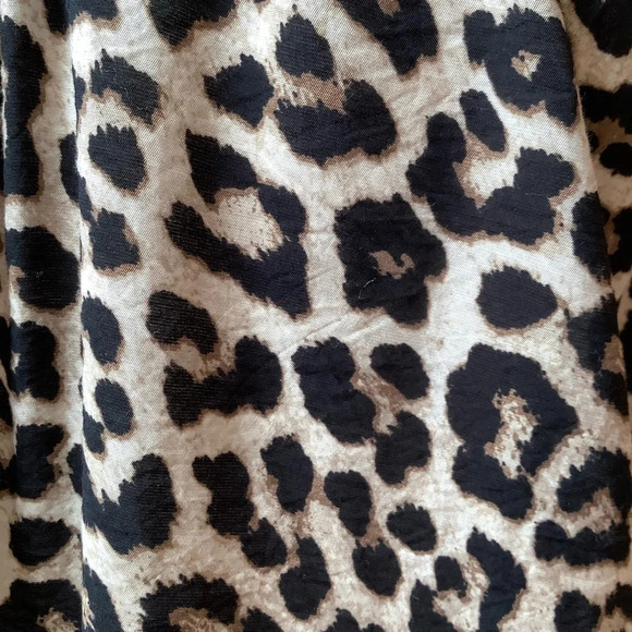 H&M Leopard Drop Waist Puff Sleeve Dress Size S - Picture 5 of 16